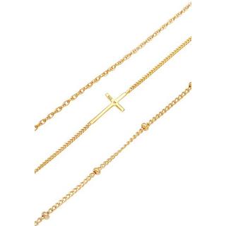 Elli  Bracelet Croix À Boule Torsadée Pour Dames, Set De 3 