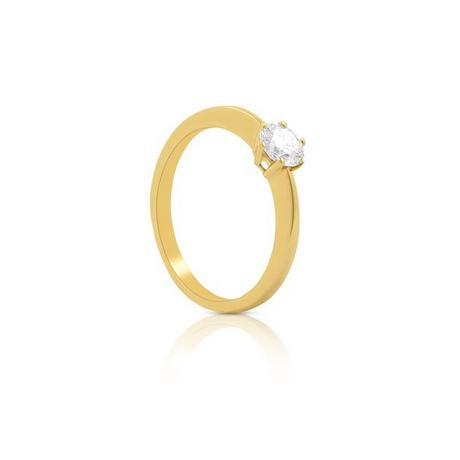 MUAU Schmuck  Bague Solitaire Diamant 0.50ct. or jaune 750 