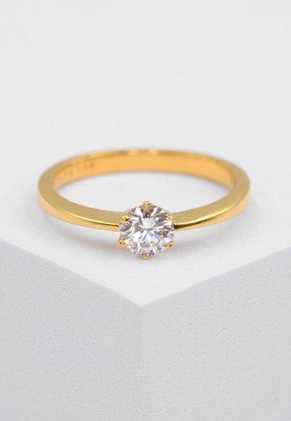 MUAU Schmuck  Bague Solitaire Diamant 0.50ct. or jaune 750 