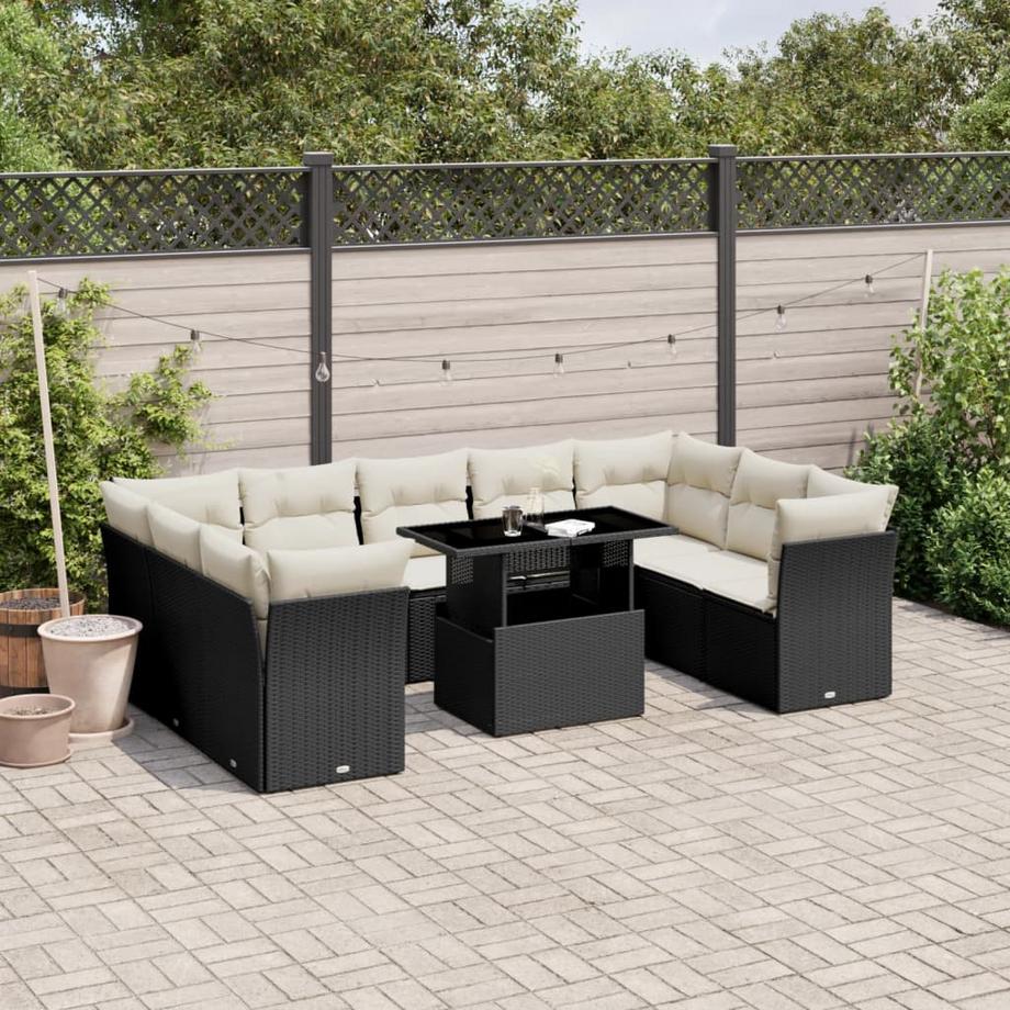 VidaXL set divano da giardino Polirattan  