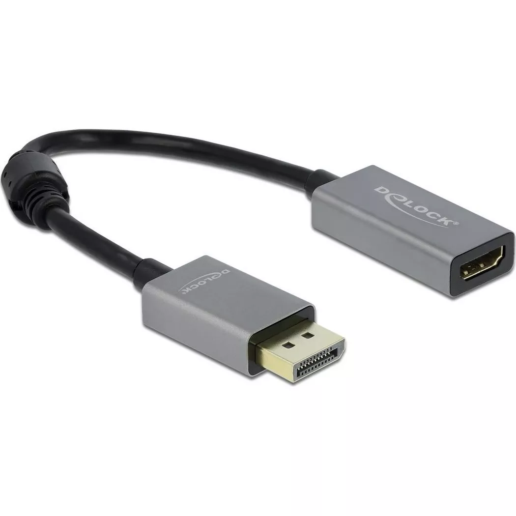 DeLock - Adapter DisplayPort - HDMI, Grau, One Size