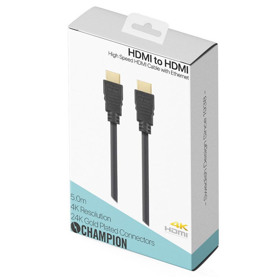 Champion  HDMI-Kabel Ha-Ha Schwarz 5,0 m 