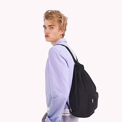 Only-bags.store Beutel Rucksack Hipster Kordelzug Turnbeutel Gymsack mit Innentasche Sportbeutel  