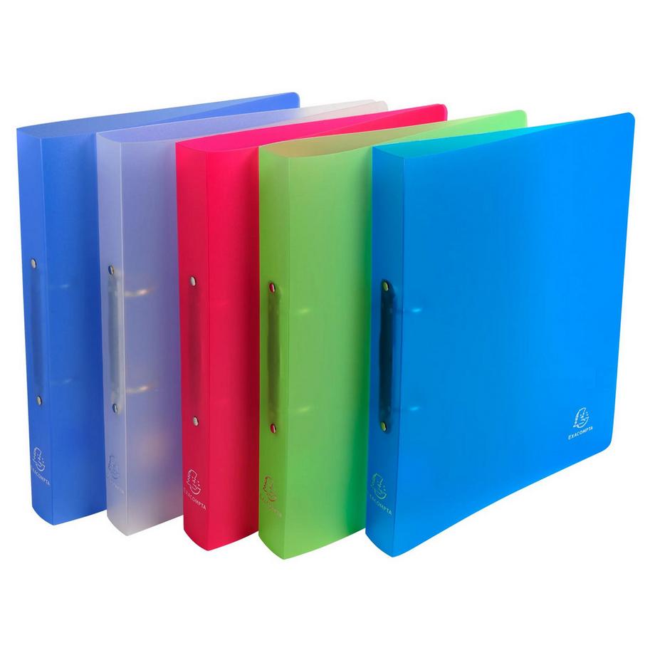 Exacompta Ringbuch aus PP 700µ mit 2 Ringen 30mm, Rücken 40mm, Chromaline, für Format DIN A4 - x 10  