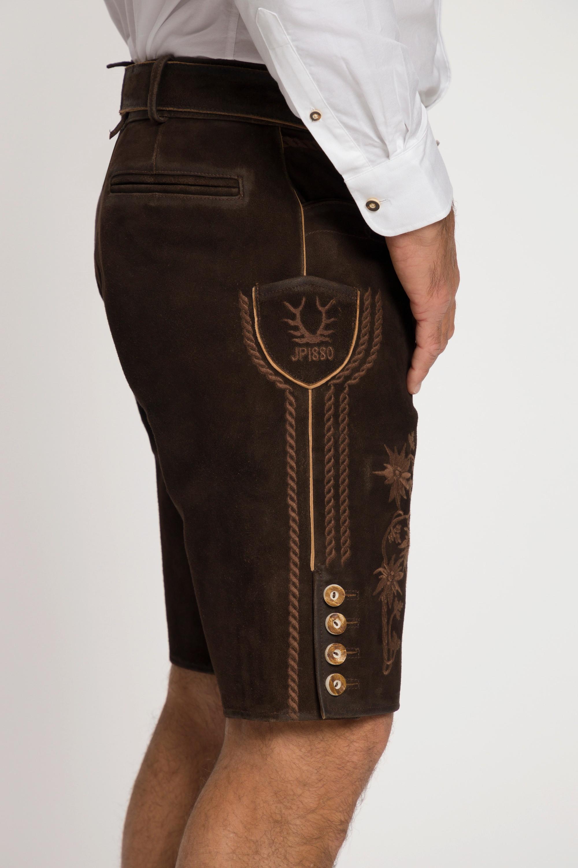 JP1880  Trachtenhose, Tracht, Ziegenleder, traditionelle Stickereien, Gratis Ledergürtel 