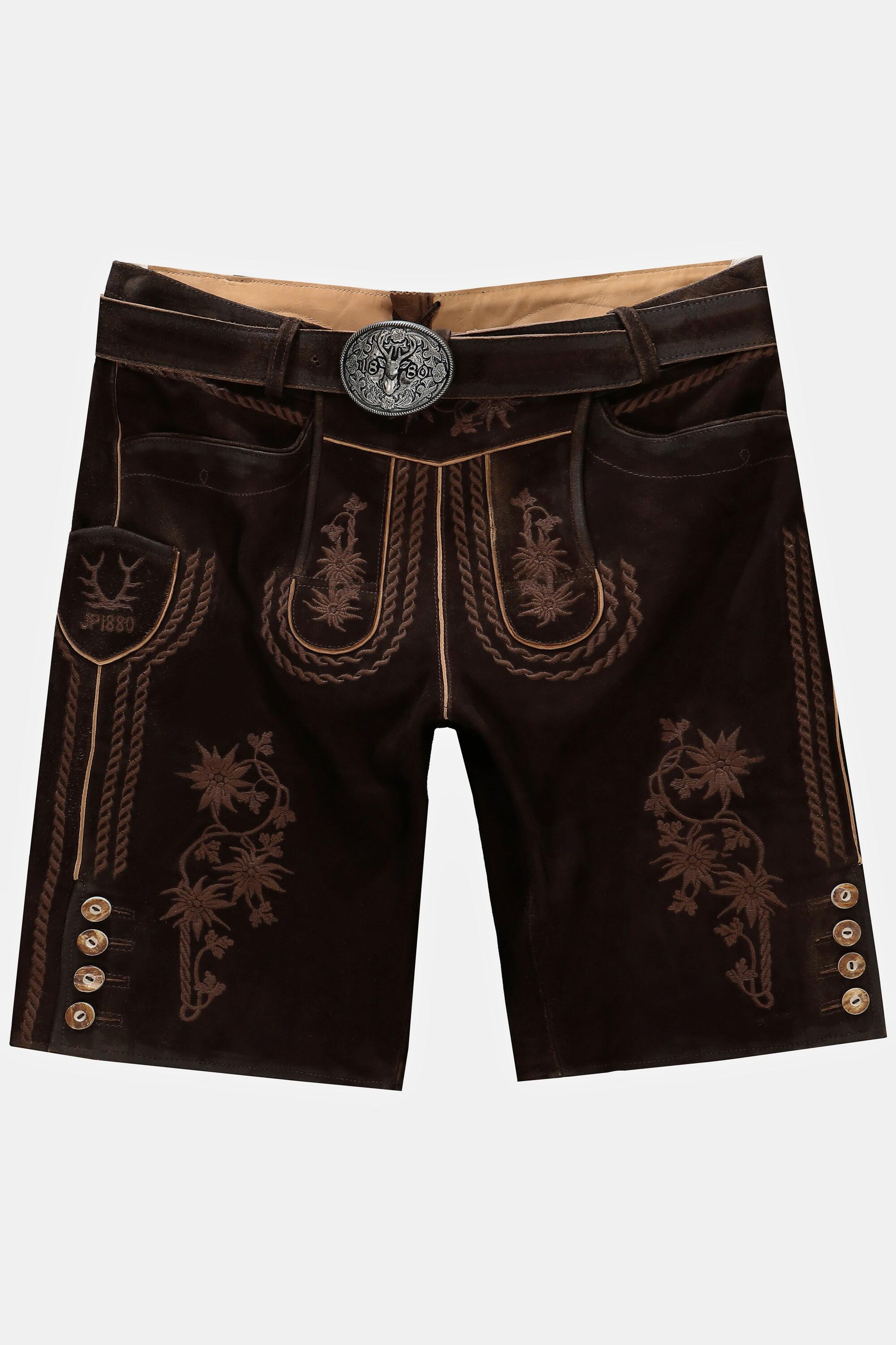 JP1880  Trachtenhose, Tracht, Ziegenleder, traditionelle Stickereien, Gratis Ledergürtel 