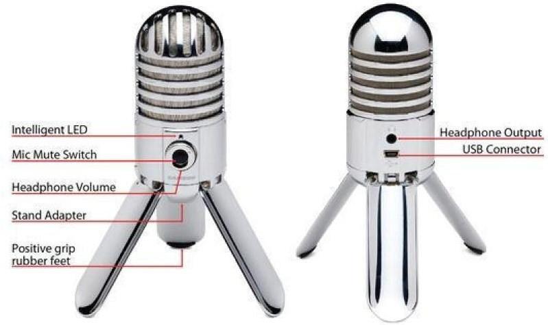SAMSON  Meteor Mic, USB-Mikrofon 25mm Kapsel, Niere, integrierte Standbeine 