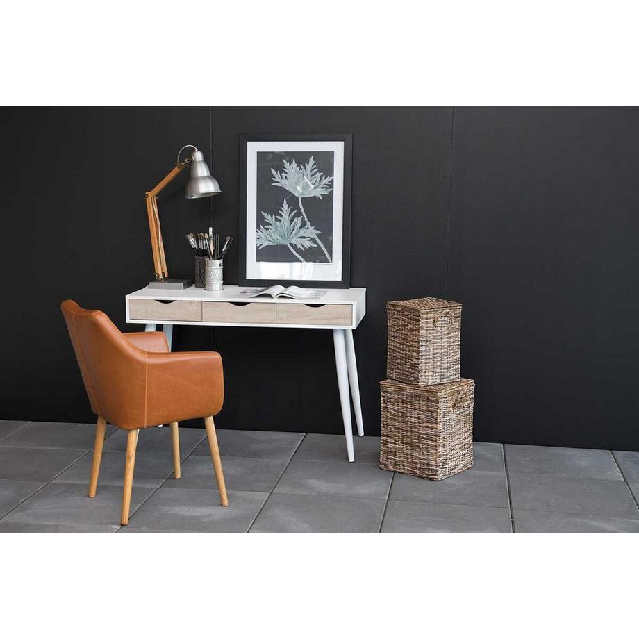 mutoni Scrivania Pluto rovere bianco 110x50  