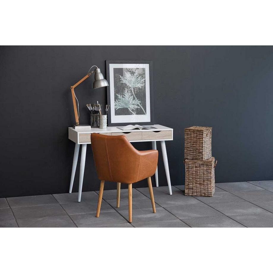 mutoni Scrivania Pluto rovere bianco 110x50  
