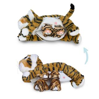 Mamanimals  Mamanimals Plüschtier Set Mama Tiger und Babys, getigert 