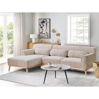 Beliani Ecksofa aus Chenillegewebe Modern SIMOS  