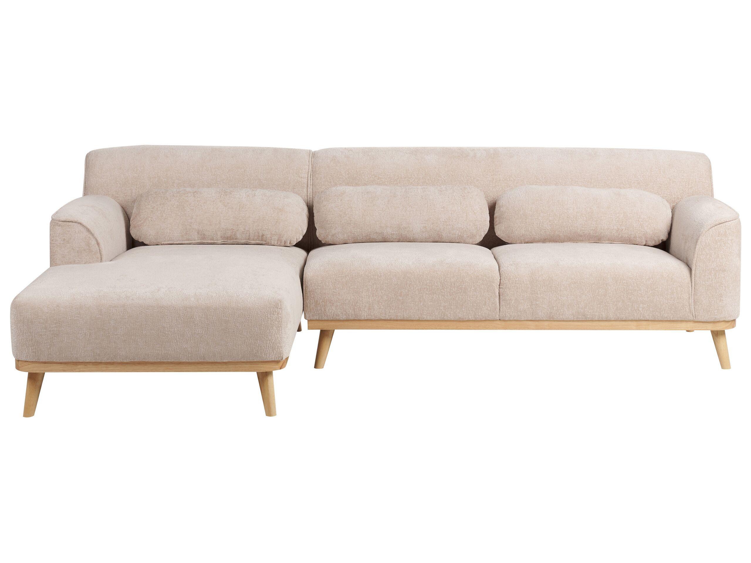 Beliani Ecksofa aus Chenillegewebe Modern SIMOS  