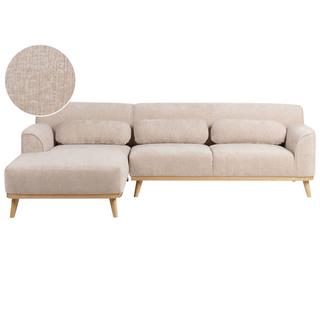 Beliani Ecksofa aus Chenillegewebe Modern SIMOS  