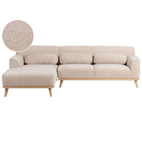 Beliani Ecksofa aus Chenillegewebe Modern SIMOS  