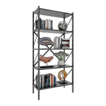 Holz Metall Aufbewahrung Stand Regal Bücherregal Deko Bücher Standregal Insasi 5