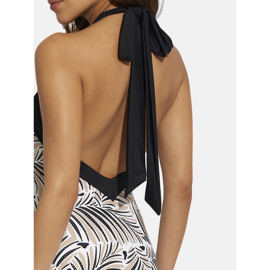 Selmark Tanzania Costume da Bagno Intero Scollo Halter Schiena Scoperta  