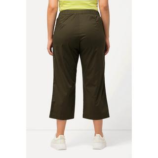 Ulla Popken  Pantaloni a 7/8 modello Ruby con ginocchio preformato, taglio della gamba dritto e cintura elastica 