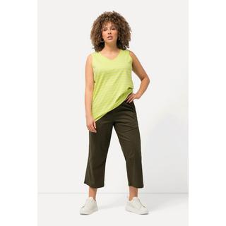 Ulla Popken  Pantalon 7/8 Ruby avec genoux préformés, jambes droites et taille élastique 