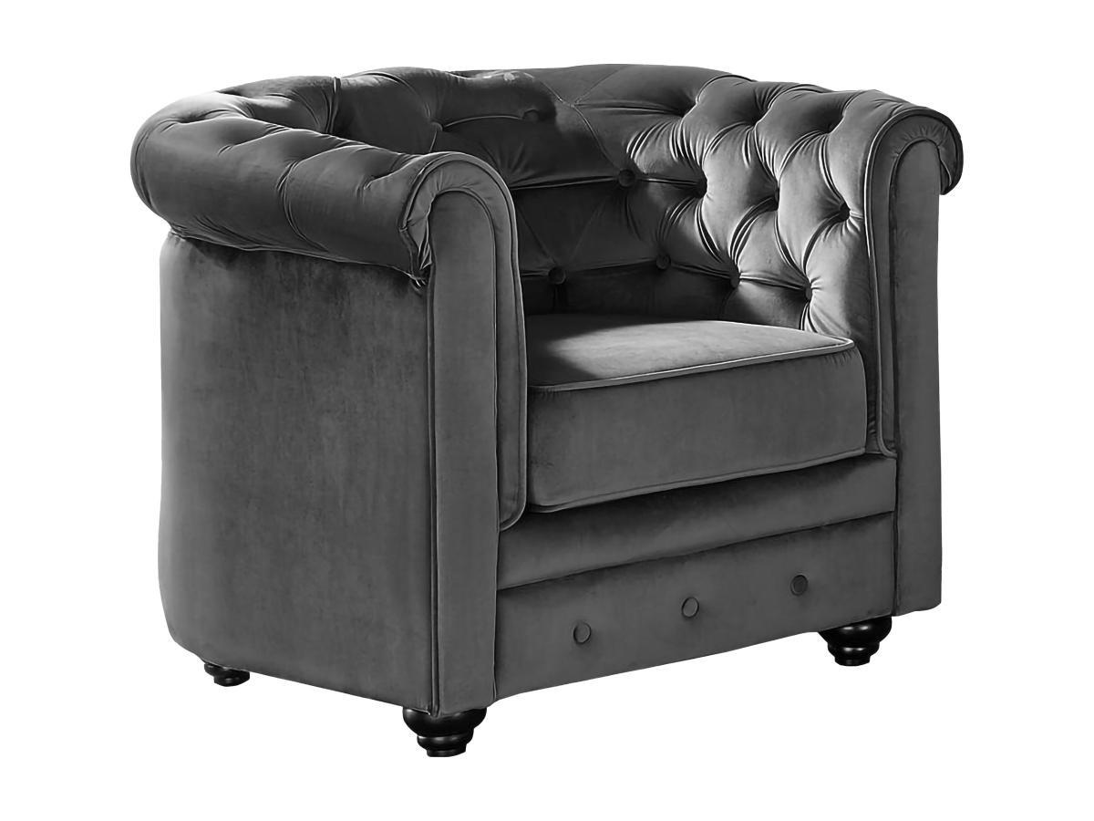 Vente-unique Sessel Samt CHESTERFIELD  