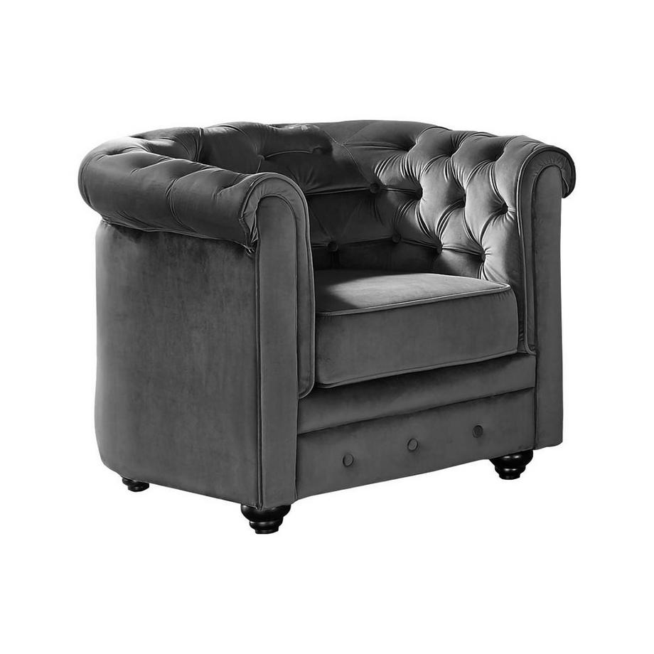 Vente-unique Fauteuil CHESTERFIELD Velours  