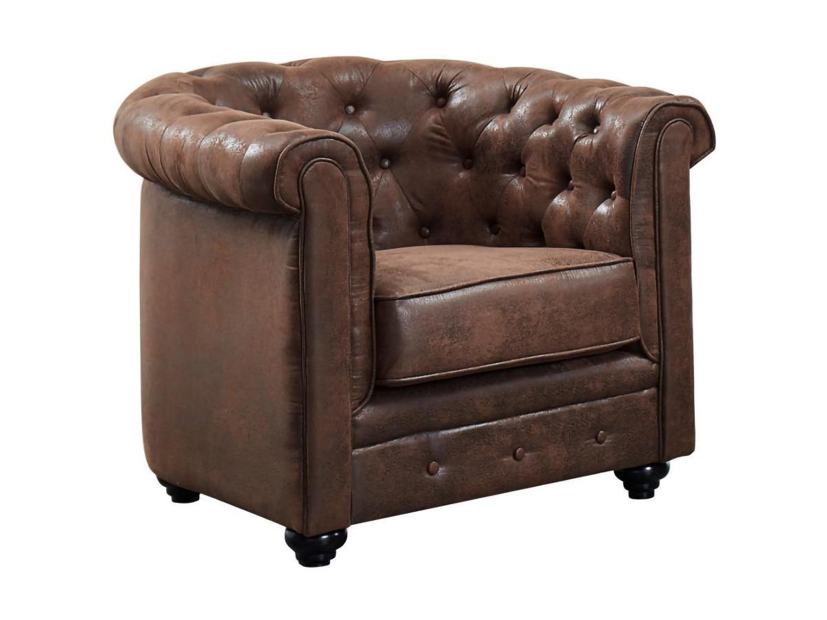 Vente-unique Sessel Microfaser VintageLook CHESTERFIELD  