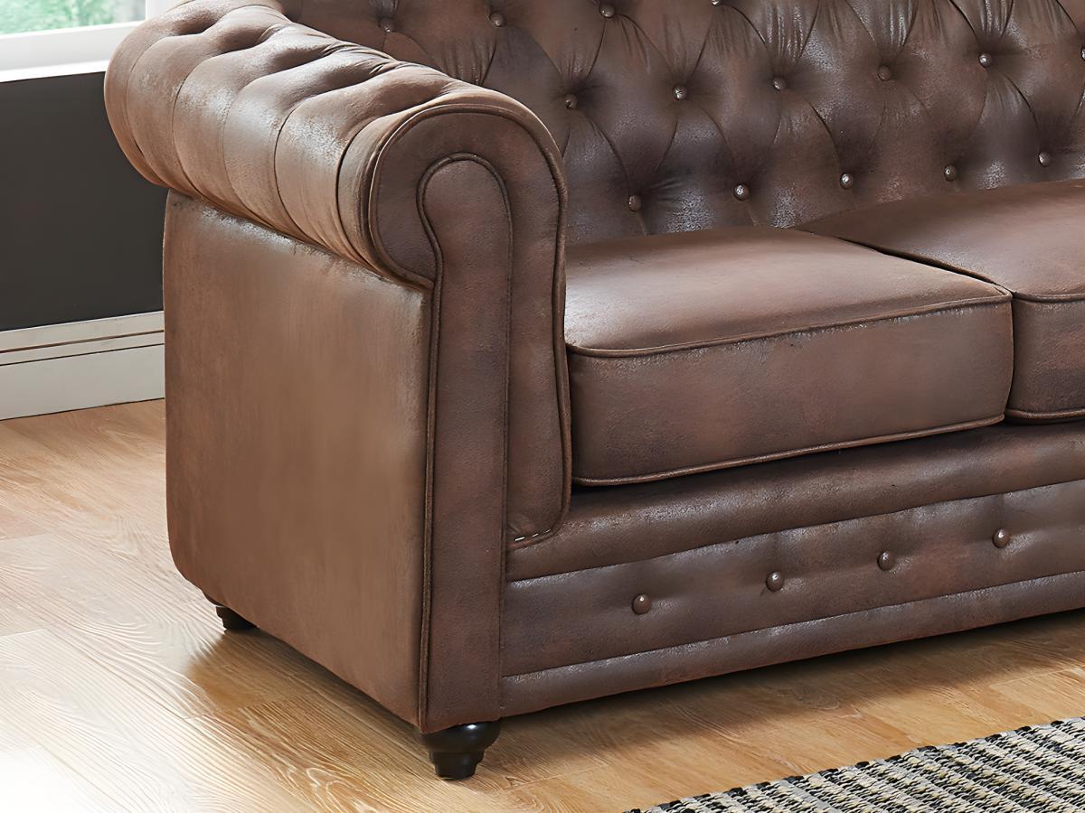 Vente-unique Sessel Microfaser VintageLook CHESTERFIELD  