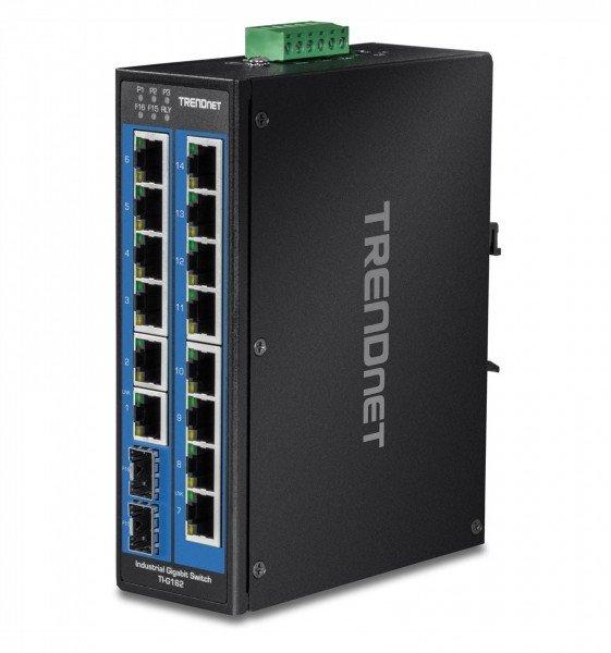 TRENDNET  Industrie Switch 16Port Gbit DIN-Rail (16 Ports) 