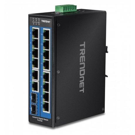 TRENDNET  Industrie Switch 16Port Gbit DIN-Rail (16 Ports) 