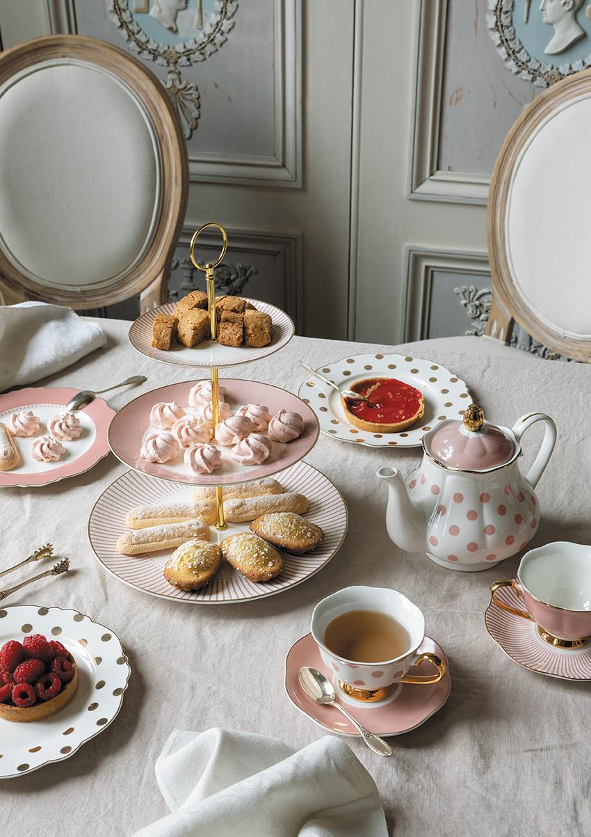 Mathilde M Assiette à dessert Madame de Récamier-Pois  