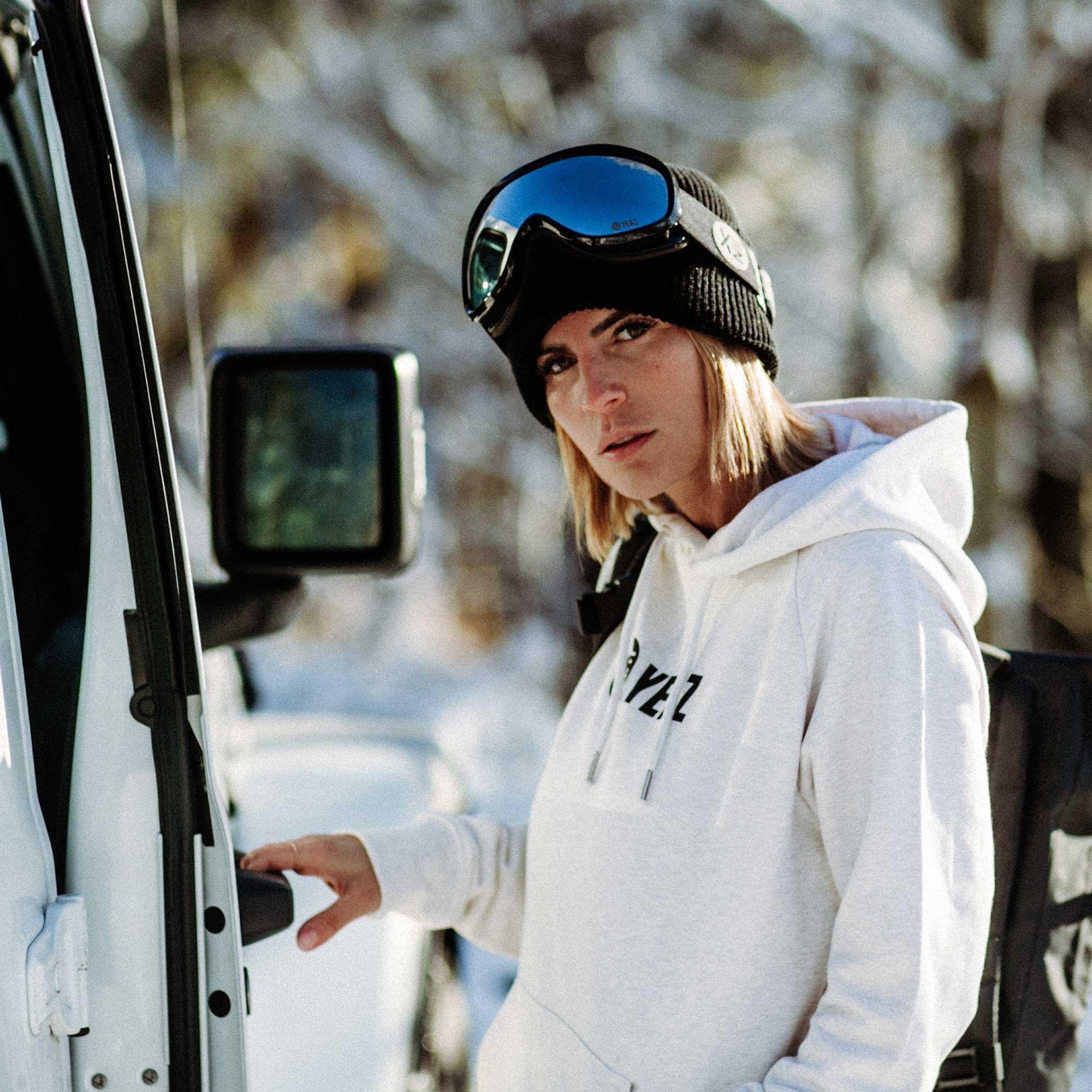 YEAZ  STEEZE Occhiali da sci e snowboard argento/nero 