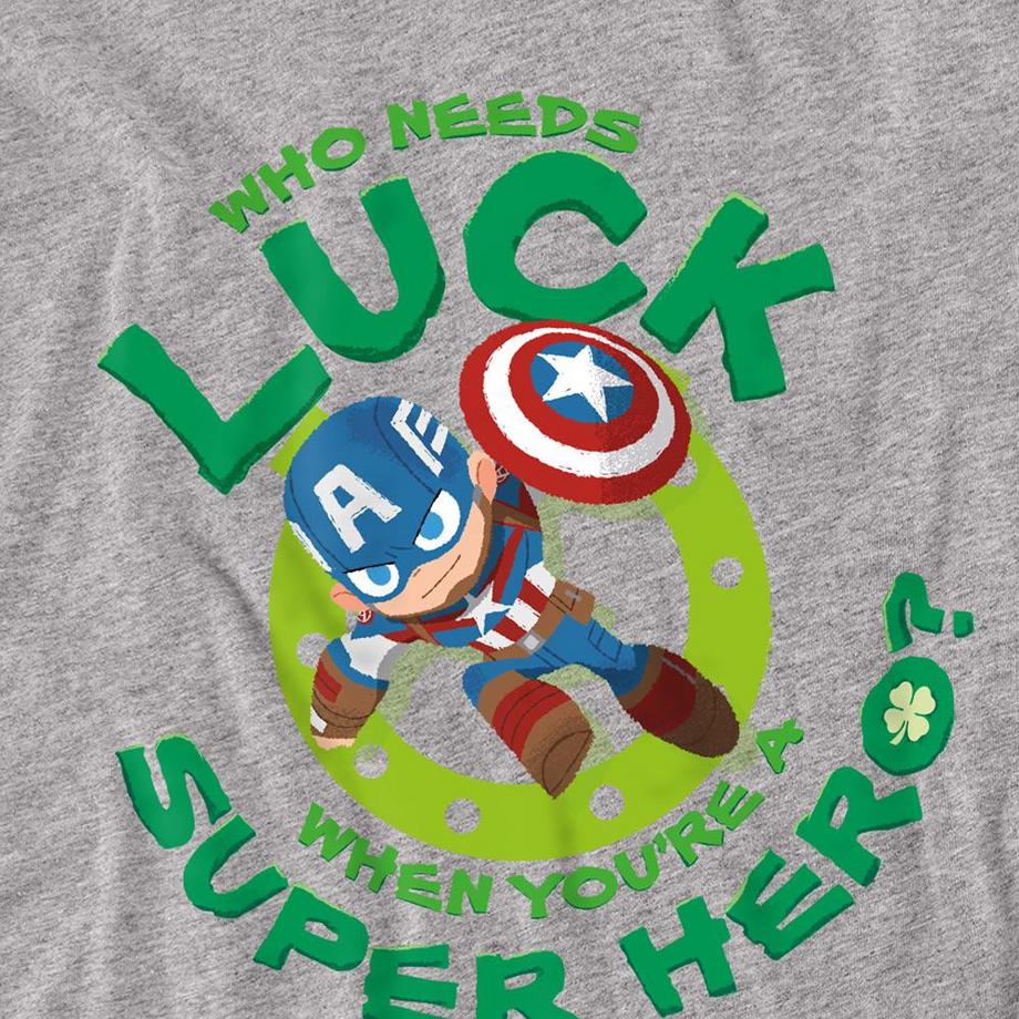 CAPTAIN AMERICA T-Shirt St Patrick's Day Lucky  