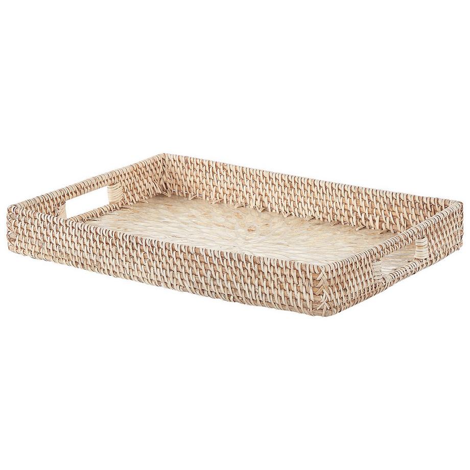 Beliani  Tablett aus Rattan Boho NDEBELE 