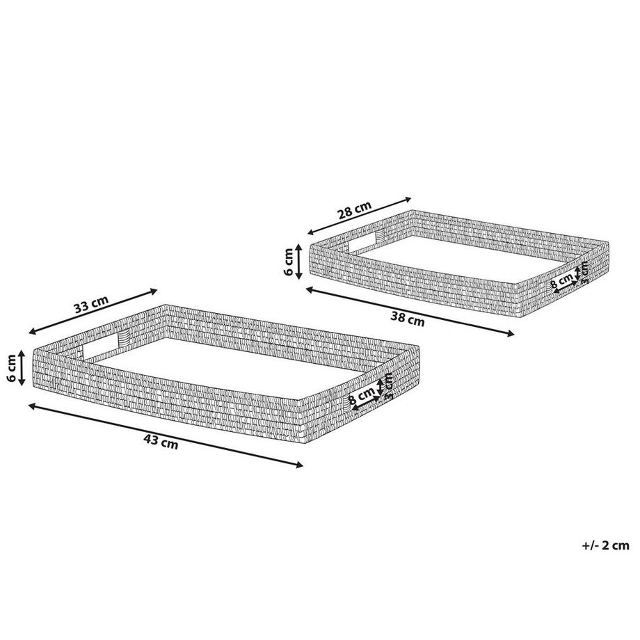 Beliani  Tablett aus Rattan Boho NDEBELE 