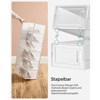 Pricenet Confezione da 8 scatole per scarpe trasparenti con sportello anteriore trasparente  