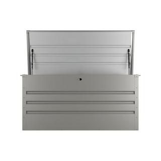 Vente-unique Coffre de rangement de jardin en acier galvanisé gris - 400L - TOMASO  