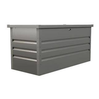 Vente-unique Coffre de rangement de jardin en acier galvanisé gris - 400L - TOMASO  