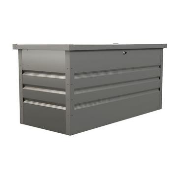 Garten-Aufbewahrungsbox - Stahl - Volumen 400L - Grau - TOMASO