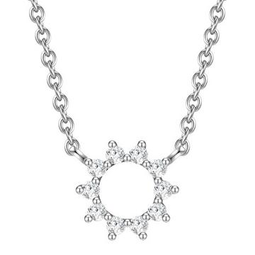 Femme Collier en argent Fleur/Cercle