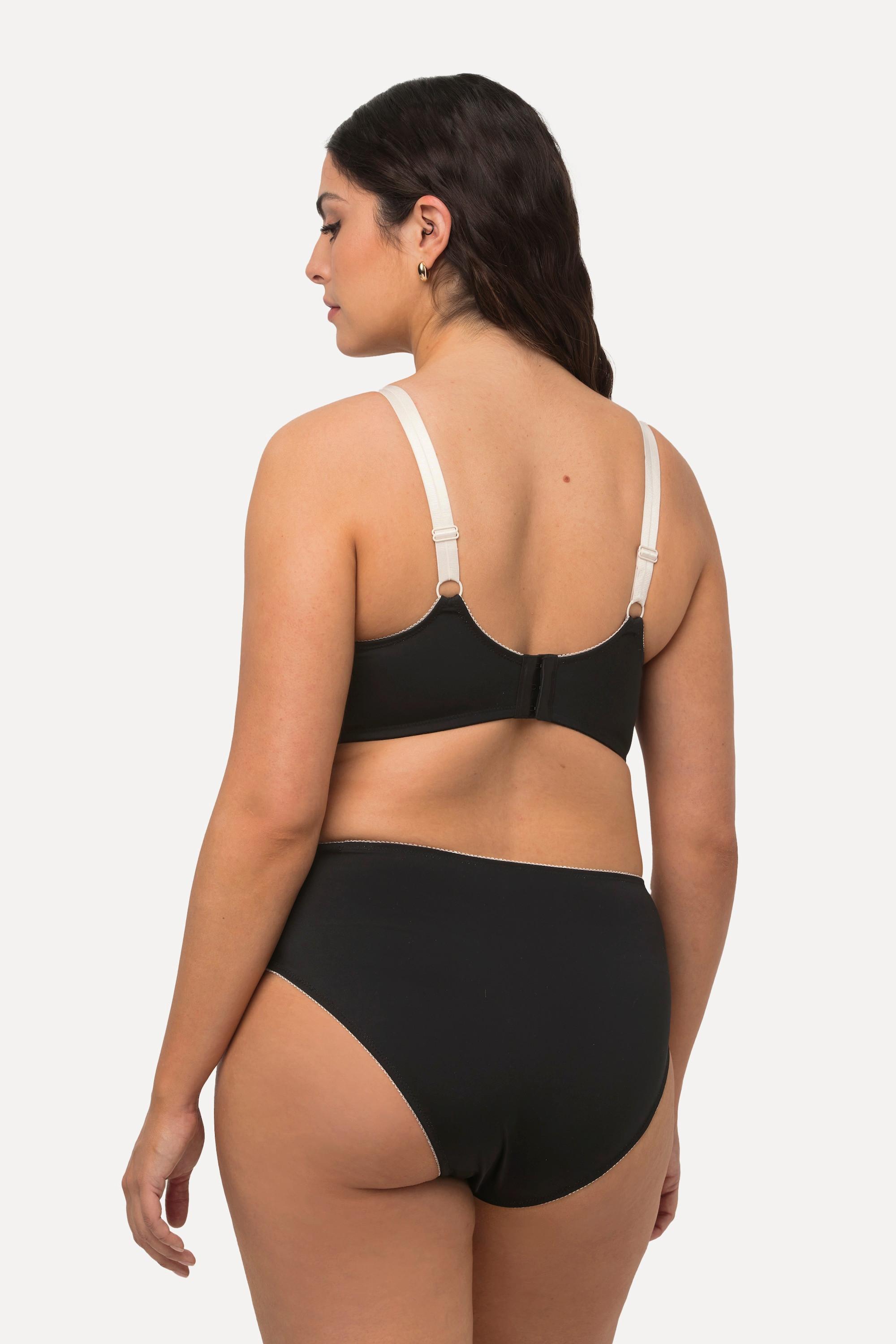 Ulla Popken Reggiseno con ferretto Pizzo floreale Forma a conchiglia Perla  