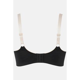 Ulla Popken  Soutien-gorge à armatures en forme de coquillage, dentelle florale, perle, bonnet C-D 