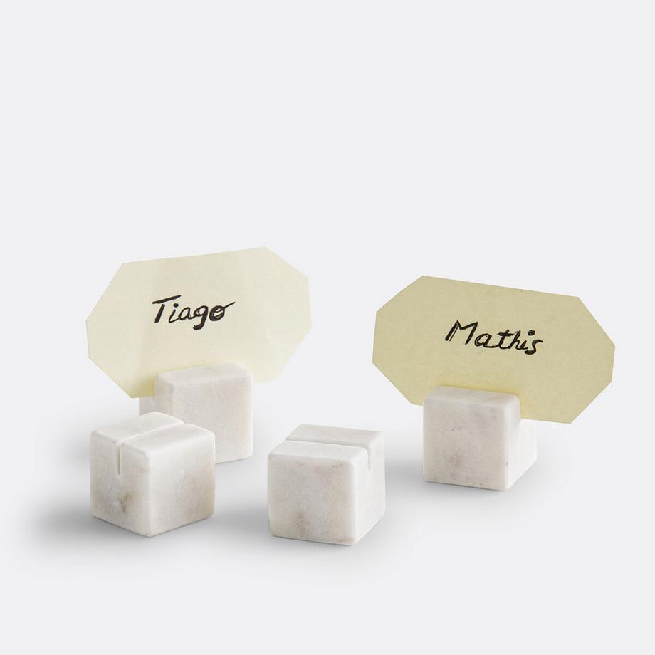 La Redoute Intérieurs  Lot de 4 porte-noms en marbre 
