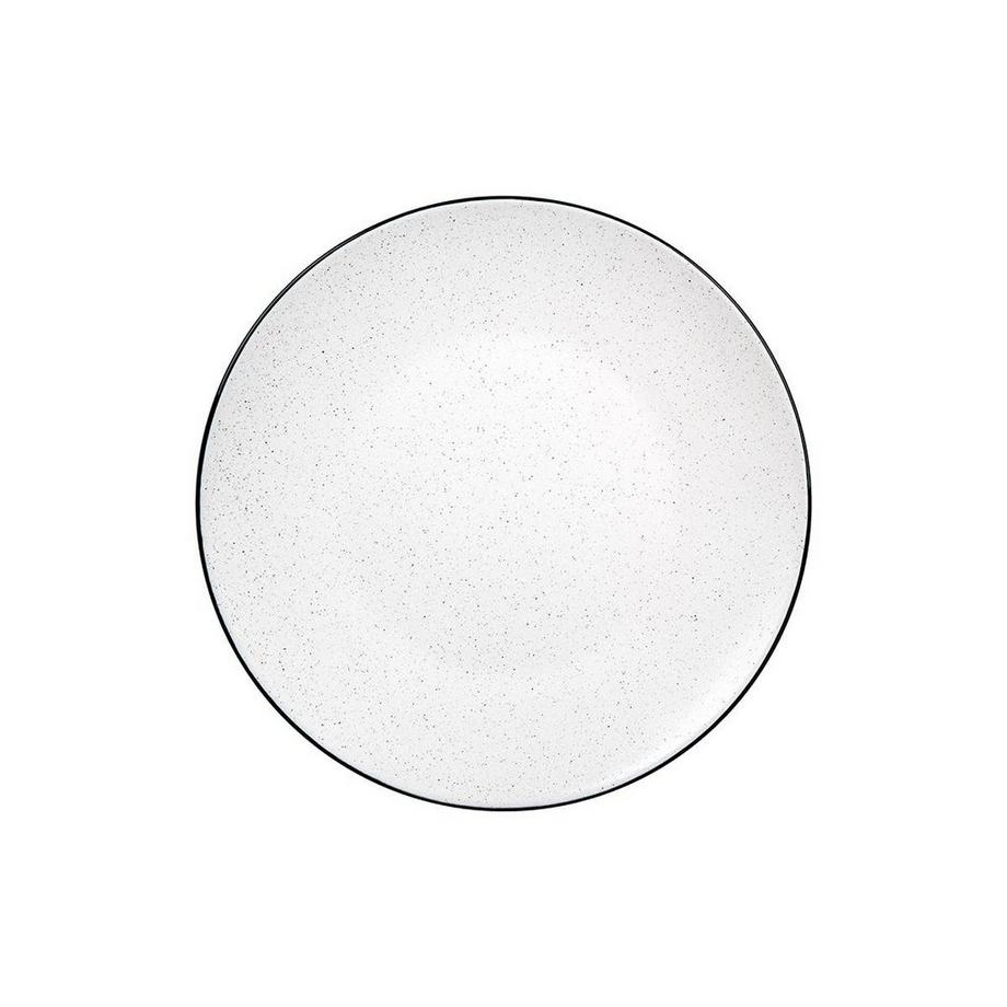 Sia  Servizio piatti pezzi in Grès Bianco sporco con profilo Nero NATIYIA di SIA 