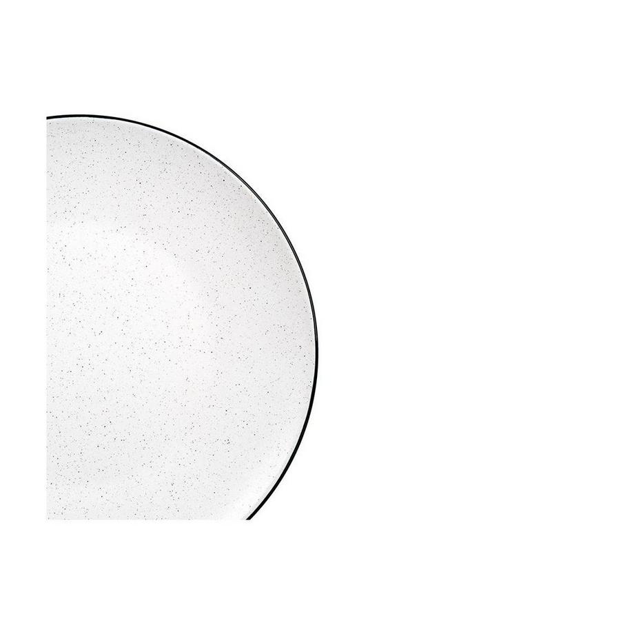 Sia  Servizio piatti pezzi in Grès Bianco sporco con profilo Nero NATIYIA di SIA 