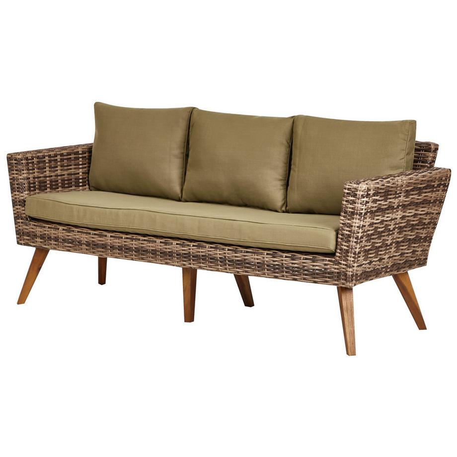 Beliani Ensemble de salon avec table en Polyrotin Boho VITTORIA XL  