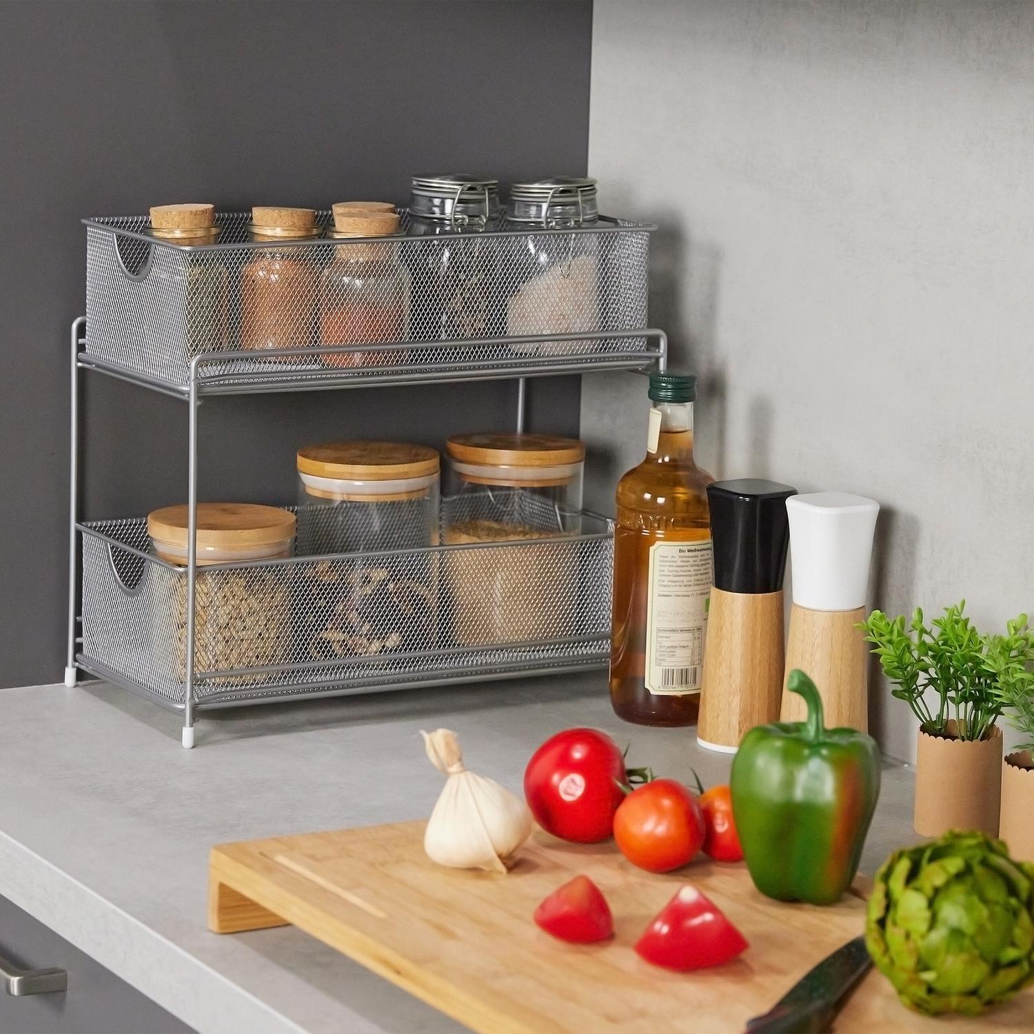 B2X Organisation de la cuisine avec 2 paniers coulissants  