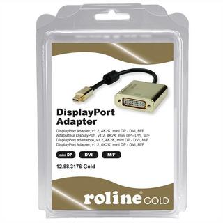 Roline  ROLINE 12.88.3176 câble vidéo et adaptateur 0,1 m Mini DisplayPort DVI-D Noir, Or 