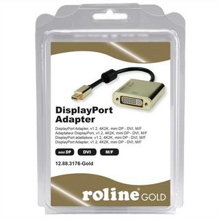 Roline  ROLINE 12.88.3176 cavo e adattatore video 0,1 m Mini DisplayPort DVI-D Nero, Oro 