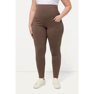 Ulla Popken  Leggings Bellieva in cotone biologico GOTS con taglio aderente e alta fascia elastica 