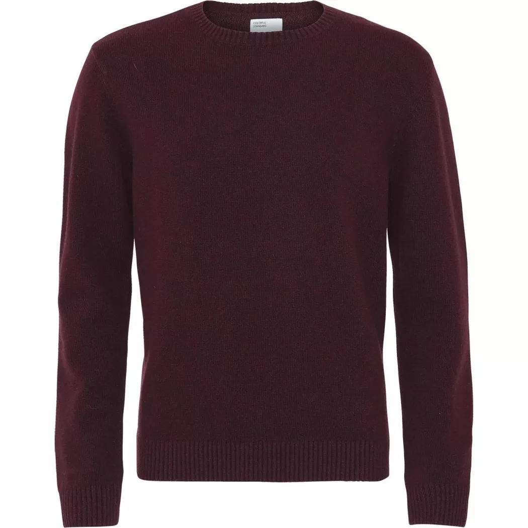 Pullover mit Rundhalsausschnitt aus Wolle Colorful Standard Classic Merino oxblood red