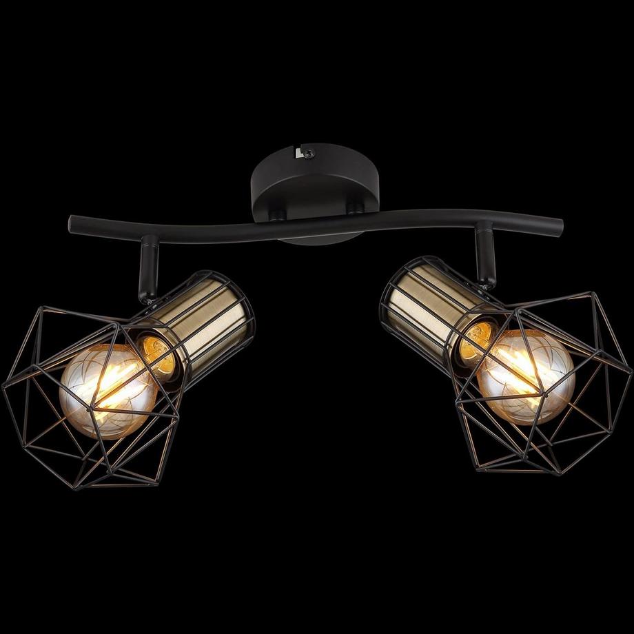 mutoni Spot Priska métal noir mat 2xE27  